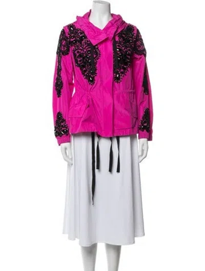 Pre-owned Dries Van Noten Patterned Utility Jacket In Pink