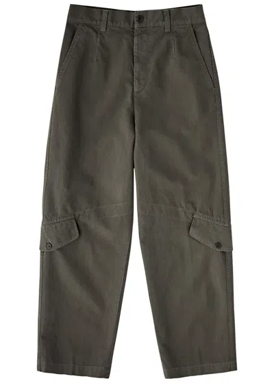 Dries Van Noten Paxford Cotton Cargo Trousers In Grey
