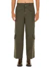 Dries Van Noten Loose Fit Wide Leg Pant In Khaki