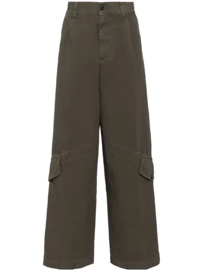 Dries Van Noten Wide-leg Casual Pants In Gray