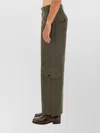 Dries Van Noten Paxford Wide Leg Cargo Trousers In Green