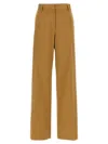 Dries Van Noten 'paxy' Wide Leg Trousers With Front Crease In Beige