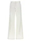 Dries Van Noten White Wide Leg Pant In White