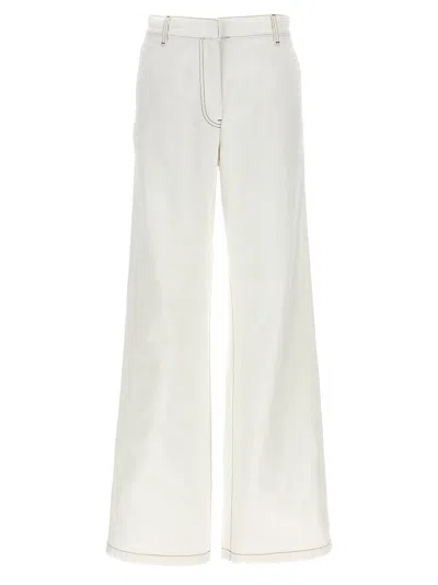 Dries Van Noten Trousers Straight Leg Wide-leg Design In White