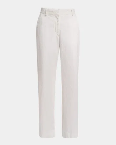 Dries Van Noten Paxy Straight-leg Cotton Pants In White