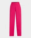 Dries Van Noten Paxy Straight-leg Mohair Wool Pants In Fuchsia