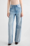 Dries Van Noten Blue Wide Jeans In Light Blue