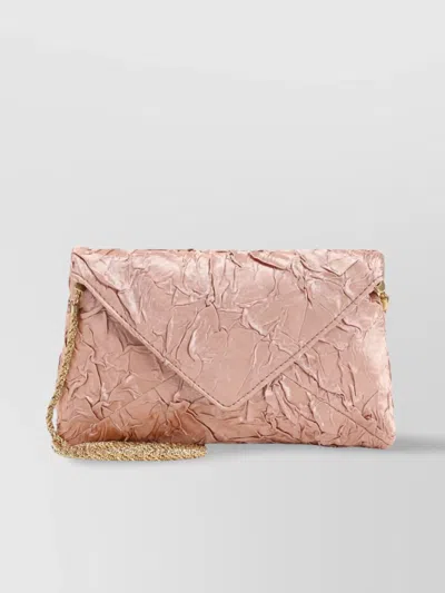 DRIES VAN NOTEN PEACH ENVELOPE FLAP SHOULDER BAG