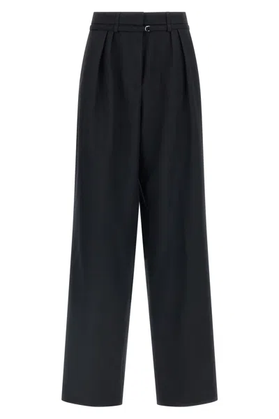 Dries Van Noten Peacha High Waisted Pleated Tailored Pants In Black