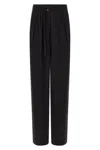 Dries Van Noten Peacha Tailored Pants Pleated Front Belt In Black