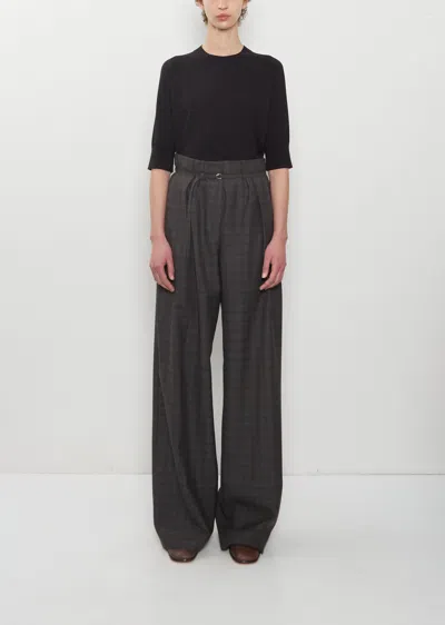Dries Van Noten Peacha Wool Pants In Brown