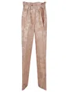 Dries Van Noten High-waisted Trousers With Belted Detail In Old Rose