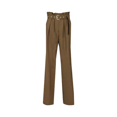 Pre-owned Dries Van Noten Peaches Pants 'khaki' | Tan | Women's Size 36