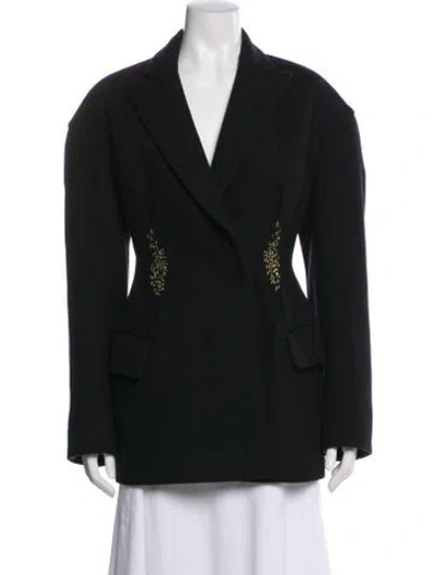 Pre-owned Dries Van Noten Peacoat In Black
