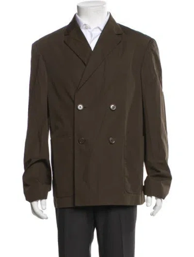 Pre-owned Dries Van Noten Peacoat In Green
