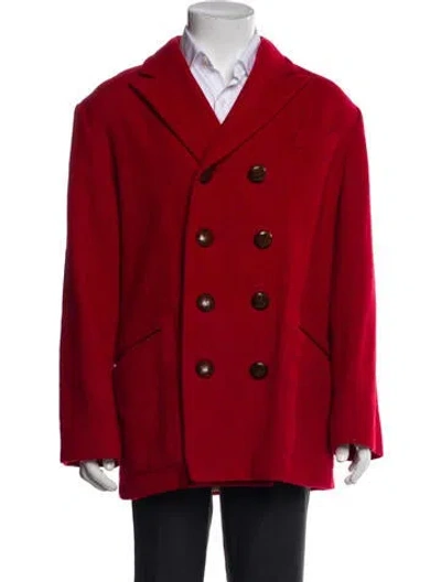 Pre-owned Dries Van Noten Peacoat In Red