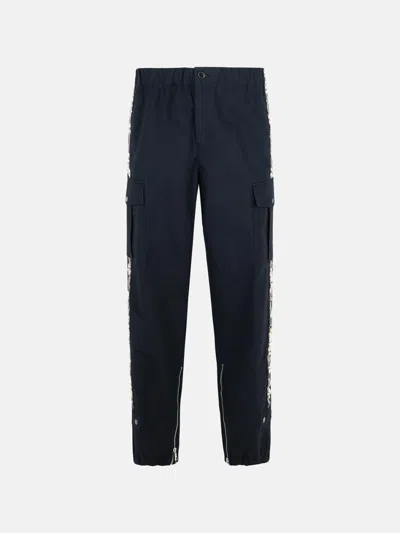 Dries Van Noten 'pebb' Navy Cotton Pants In Blue