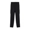 Dries Van Noten Relaxed Fit Black Cargo Trousers In Black