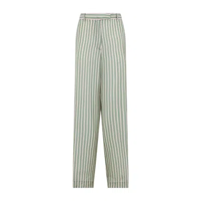 Dries Van Noten Pen Striped High Waist Wide Leg Trousers In Multi
