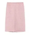 Dries Van Noten Pink Faux-fur Midi Skirt In Pink