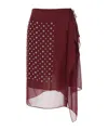Dries Van Noten Women Midi Pareo Skirt In Red