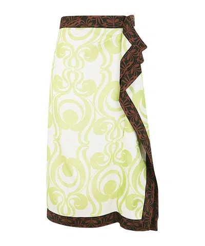 DRIES VAN NOTEN PENDANT MEDIUM-LENGTH SKIRT