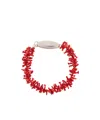 Dries Van Noten Chunky Beaded Statement Necklace In Red