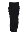 Dries Van Noten Wool Jersey Midi Skirt Skirts Black In Black