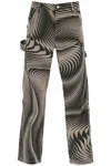 Dries Van Noten Penfell Moiré Pattern Cargo Pants In Brown