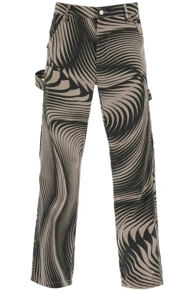 Dries Van Noten Cotton And Linen Wide-leg Pants In Multicolor