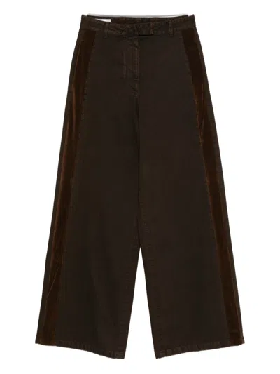 Dries Van Noten Penn Cotton Trousers In Brown