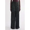 Dries Van Noten Penn Crystal Embellished Wide Leg Pants In Multi
