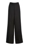 Dries Van Noten Penn Diamond-motif Jacquard Wide-leg Pants In Black