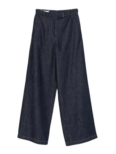 Dries Van Noten Penn Jeans With Logo Patch In Blue