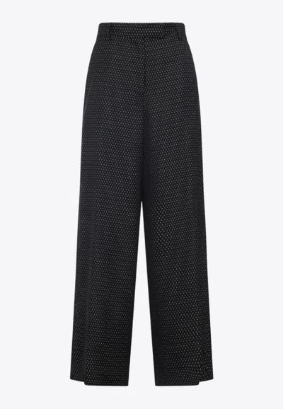 Dries Van Noten Penn Wide-leg Tailored Pants In Black