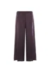 Dries Van Noten Women Penn Wide-leg Trousers In Striped Twill In Purple