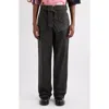Dries Van Noten Pennine Belted Foldover Waist Jeans In Gray