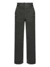 Dries Van Noten Mens Dark Grey Pennine Wide-leg Cotton Trousers In Green