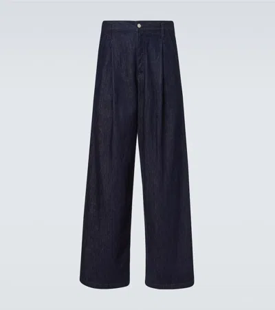 Dries Van Noten Penning High-rise Wide-leg Jeans In Blue