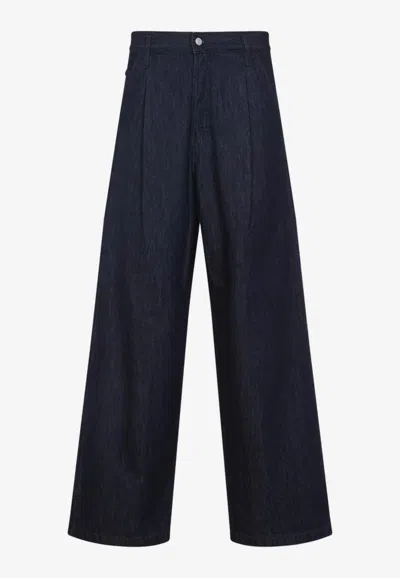 Dries Van Noten Penning Wide-leg Jeans In Blue