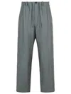 Dries Van Noten Penny Grey Linen Blend Trousers In Gray