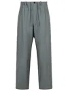Dries Van Noten Penny Grey Linen Blend Trousers In Gray