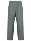 Dries Van Noten Penny Grey Linen Blend Trousers In Gray