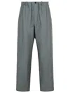Dries Van Noten Penny Grey Linen Blend Trousers In Gray