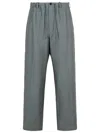 Dries Van Noten Penny Grey Linen Blend Trousers In Gray