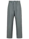 Dries Van Noten Penny Grey Linen Blend Trousers In Gray