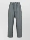 Dries Van Noten Penny Grey Linen Blend Trousers In Gray
