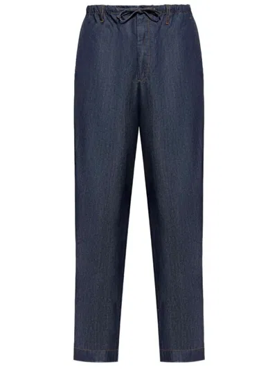 Dries Van Noten Penny Long Jeans In Blue