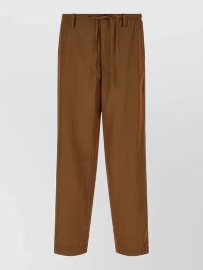 Dries Van Noten Penny Long Pants Belt Loops Pockets In Brown