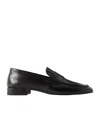 Dries Van Noten Square-toe Leather Loafers In Black
